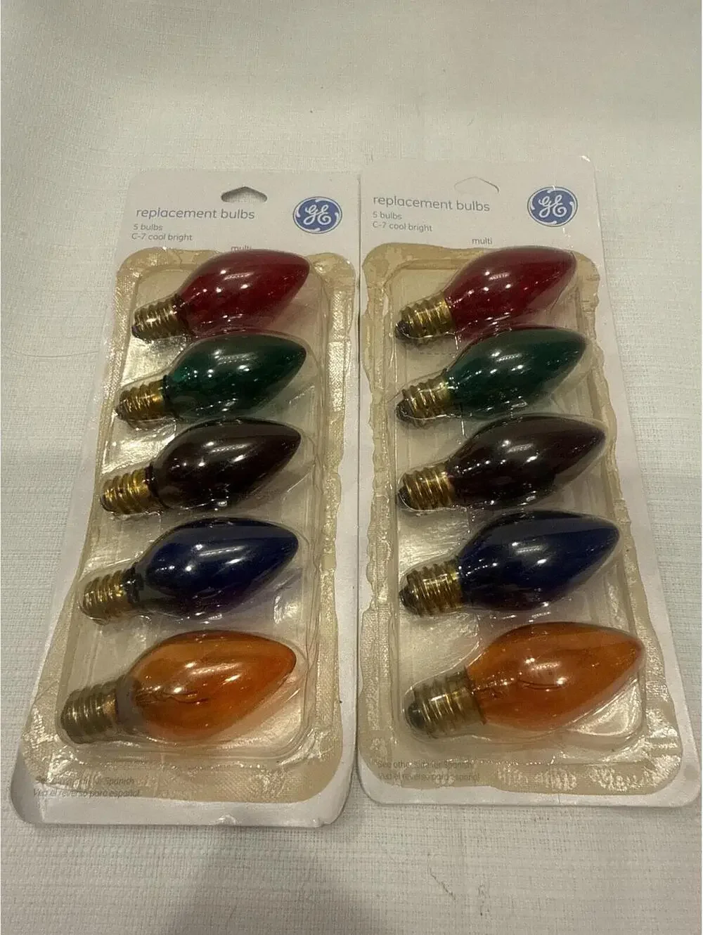 GE Replacement Bulbs Decorative Candelabra Base Colored Set of 10